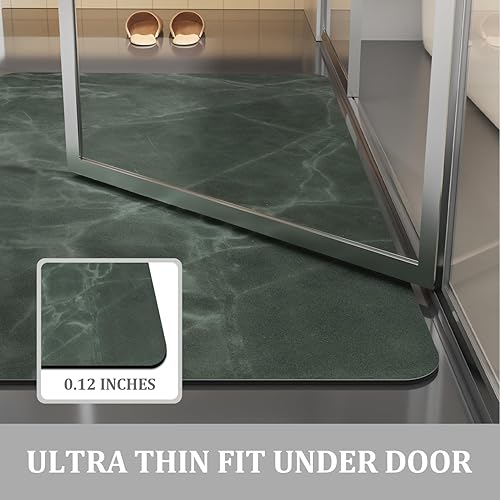 Miniatura 3 de Chakme Juego de alfombras de baño finas, alfombras de baño de goma, juego de 5 piezas, antideslizantes, absorbentes, de secado rápido, tapetes de