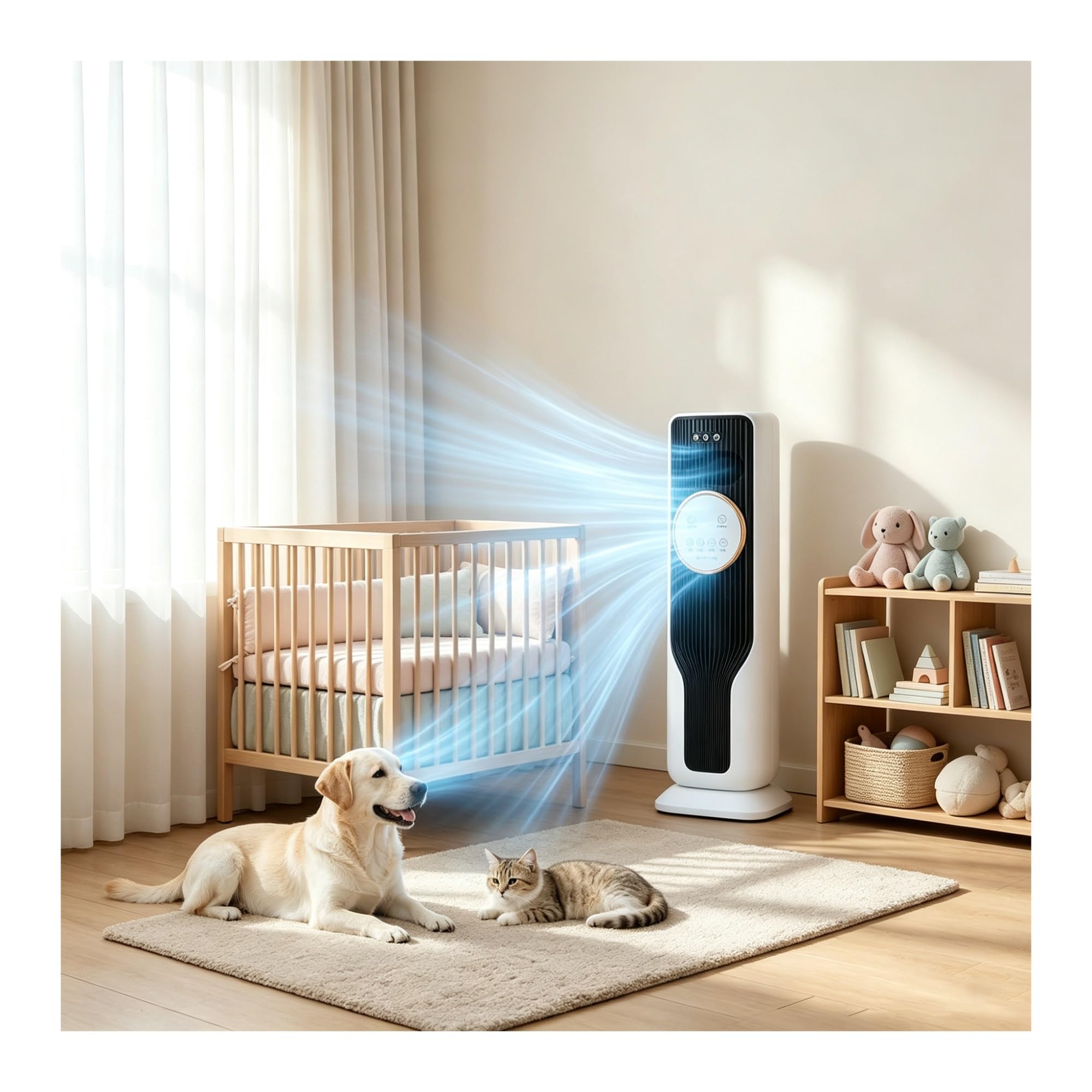 QWEASDF Quiet Windowless Swamp Cooler,Tower Fan for Bedroom