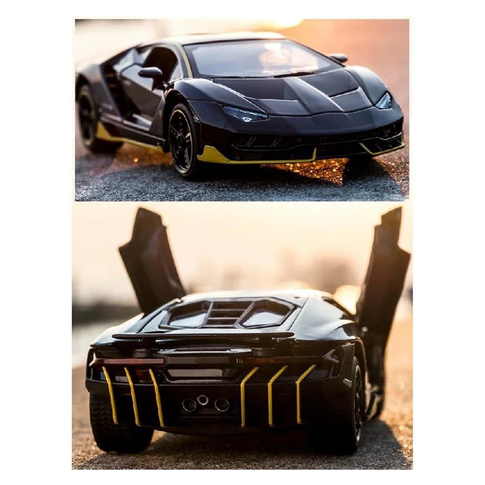Modellino Pressofuso Auto in Scala per LP750 Modellino Auto | 1:32 Collezione Lega Metallo Veicoli(Matte black)