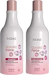 Inoar, Glycolic Force, Kit Sh Cond, Super Brilho, Hidratação Profunda - 500ml
