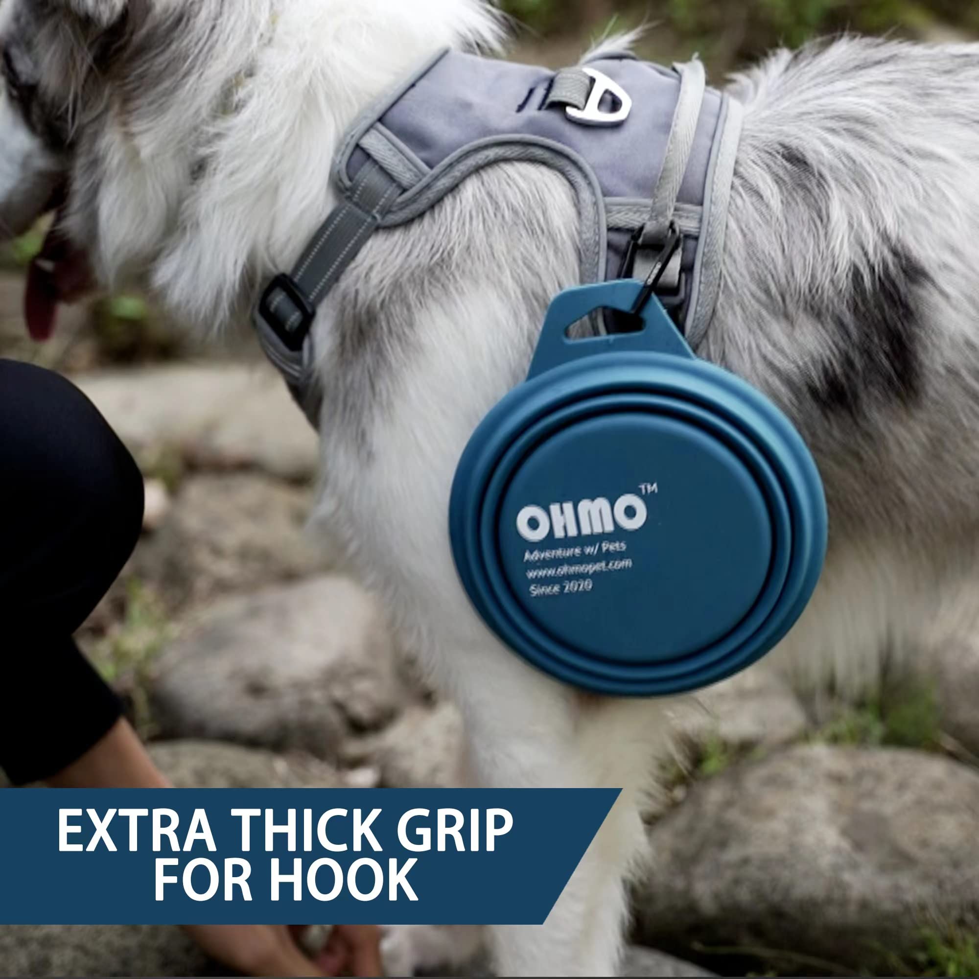 OHMO Collapsible Dog Bowl, (2 Pack 400ml) Premium Silicone Pet Water Bowls for Cats & Dogs - Image 4