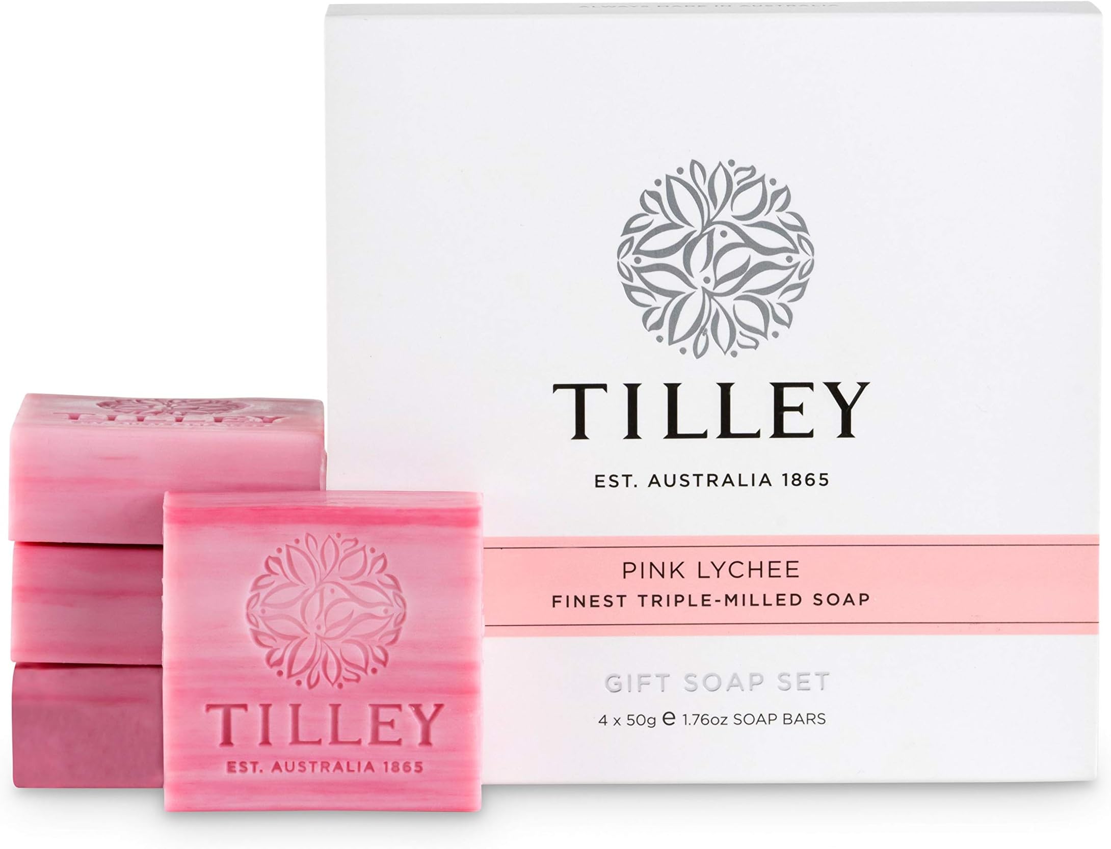 Gift Soap Set Pink Lychee (4 x 50g/1.76oz) Australian Natural Organic