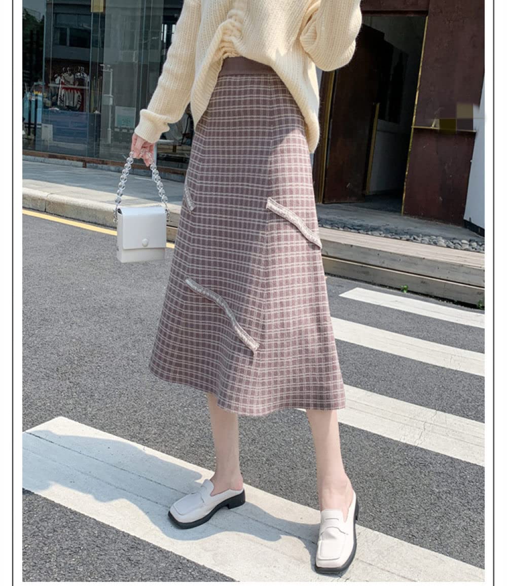 Gonne Lunghe Invernali,Gonne in Maglia Boho per Donna Lunghezza Midi Nappa di Pizzo Fluida Gonne Invernali Nere Vita Elasticizzata Gonne A Pieghe Gonna A Vita Alta Gonna A Pendolo Grande