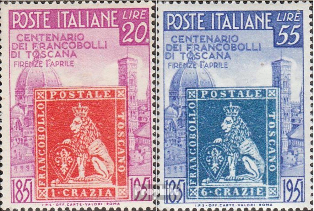 Sellos para los coleccionistas Italia 1951 Toscana Prophila MNH historia 2