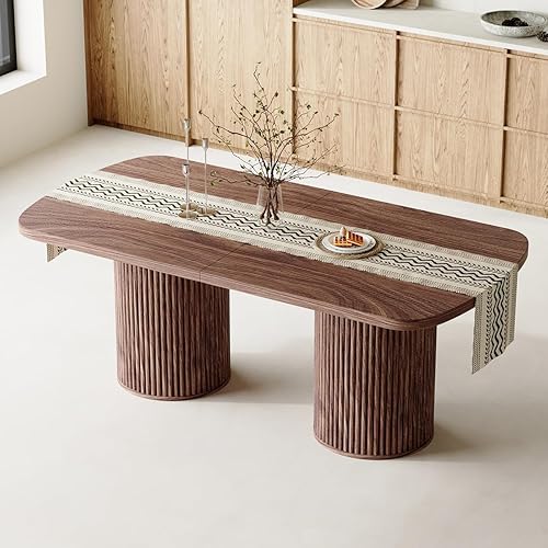 Miniatura 30 de Juego de mesa de comedor de 79 pulgadas para 10, juego de mesa de comedor grande para 10 personas con sillas acolchadas, juego de mesa de cocina