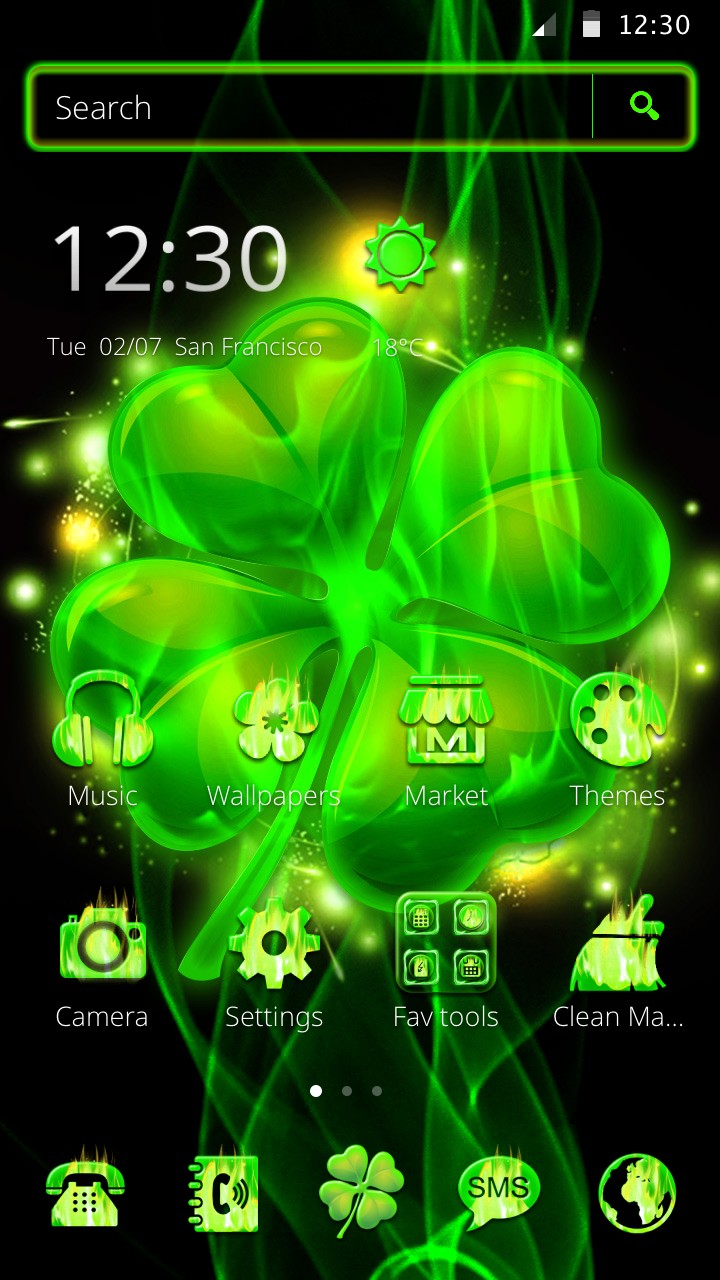 Green Black Clover Launcher Theme - App on Amazon Appstore