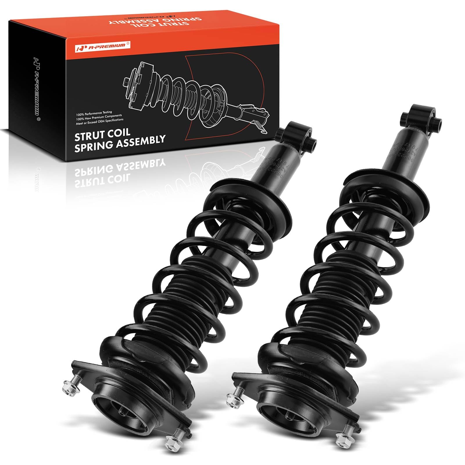 A-Premium Rear Pair (2) Complete Strut & Coil Spring Assembly Compatible with Subaru Impreza 2008 2009 2010 2011, Replace# 272696