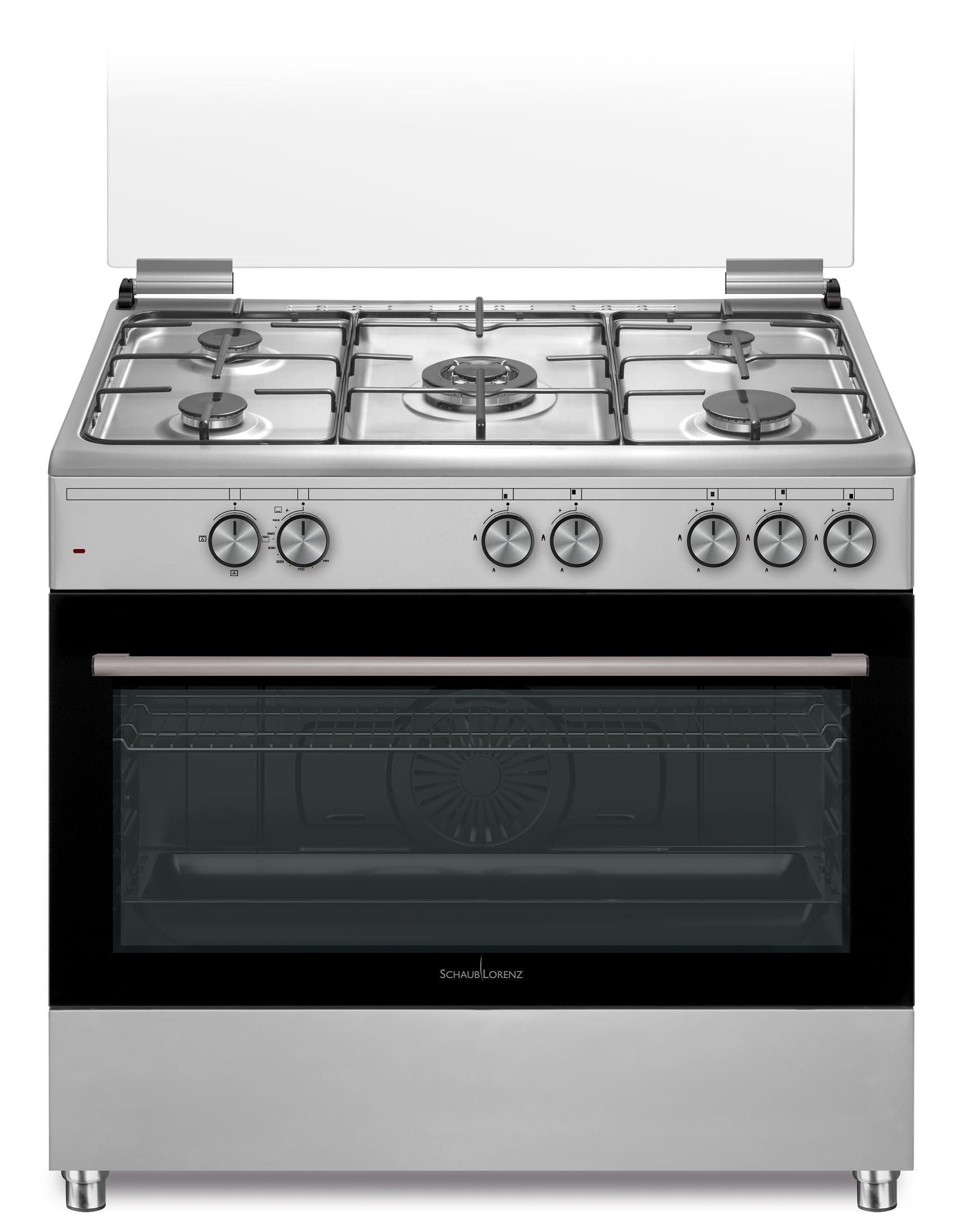 CUCINA 90x60 INOX TUTTOF. GAS VENTIL.+GRILL ELET. 5 F. A SLORENZ