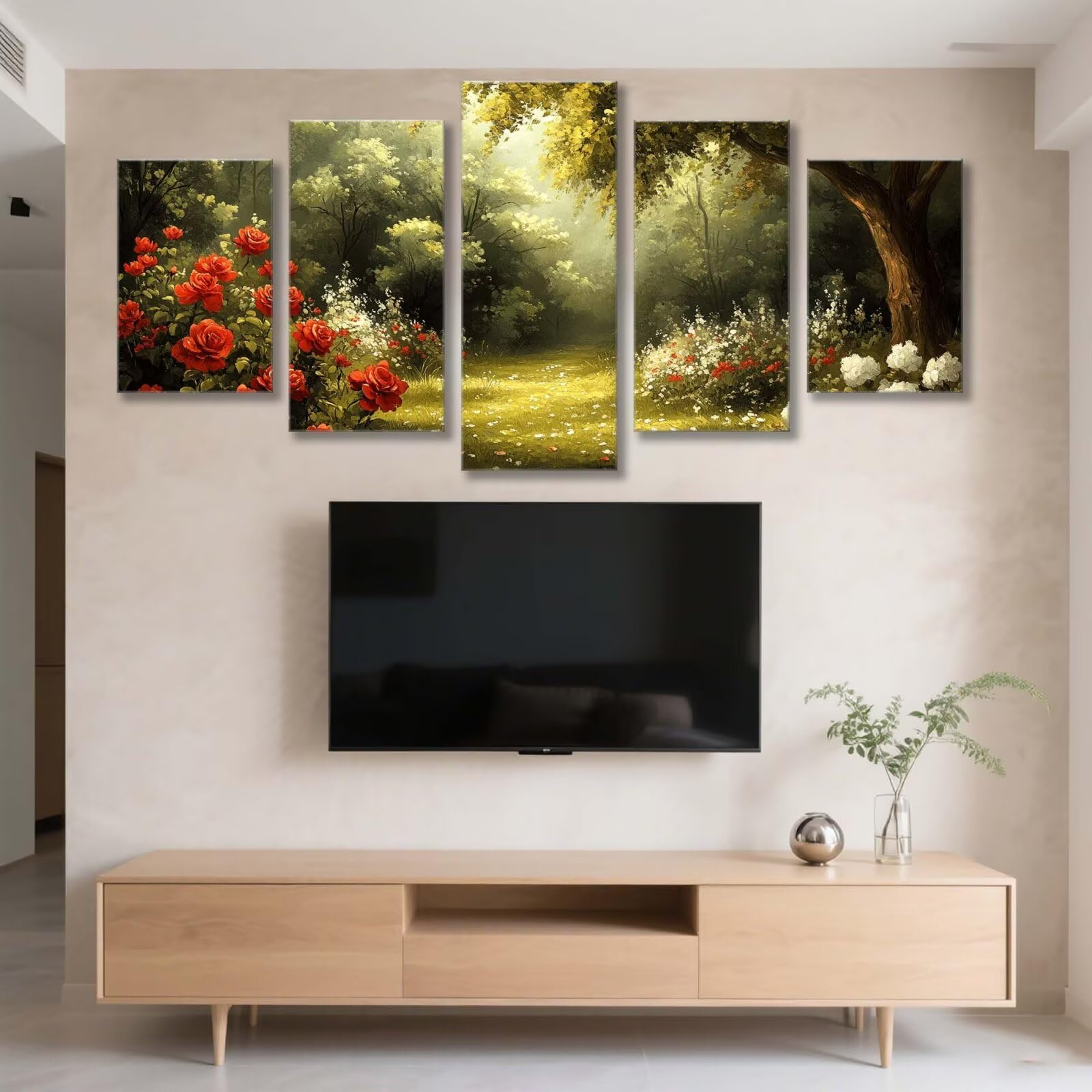 5 opakowań duży diamentowy obraz leśny obraz diamentowy ścieg krzyżykowy kompletny zestaw, 5D Lake Diamond Painting kompletny zestaw, haft krzyżykowy obraz diamentowy, dekoracja domu 250x125cm C-2969