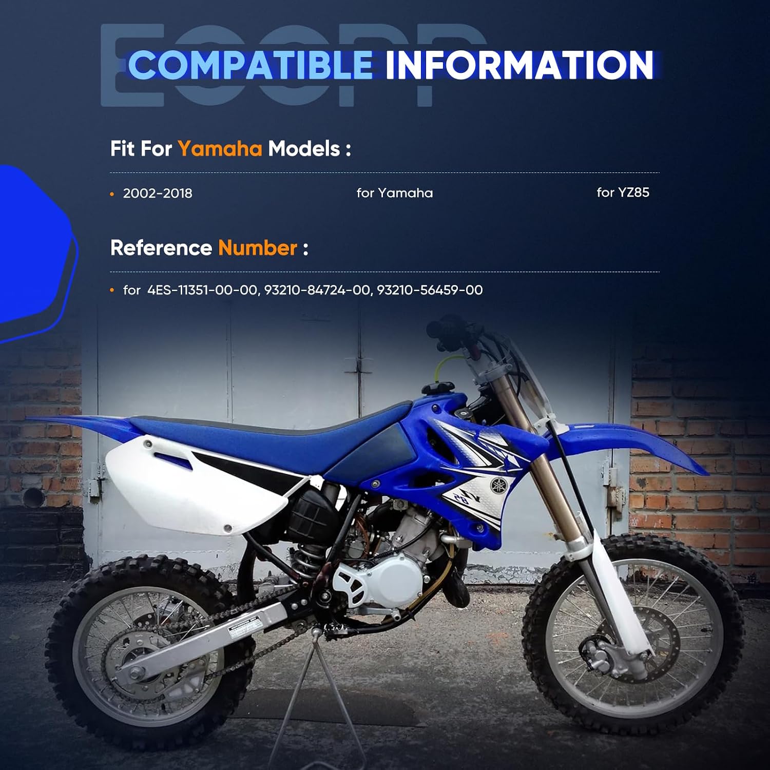 ECCPP New Cylinder Piston Ring Gasket for 2002-2018 for Yamaha YZ85 with O-Ring 93210-84724-00 | Cylinder Piston Gasket Top End Rebuild Kit 4ES-11351-00-00, 93210-84724-00, 93210-56459-00