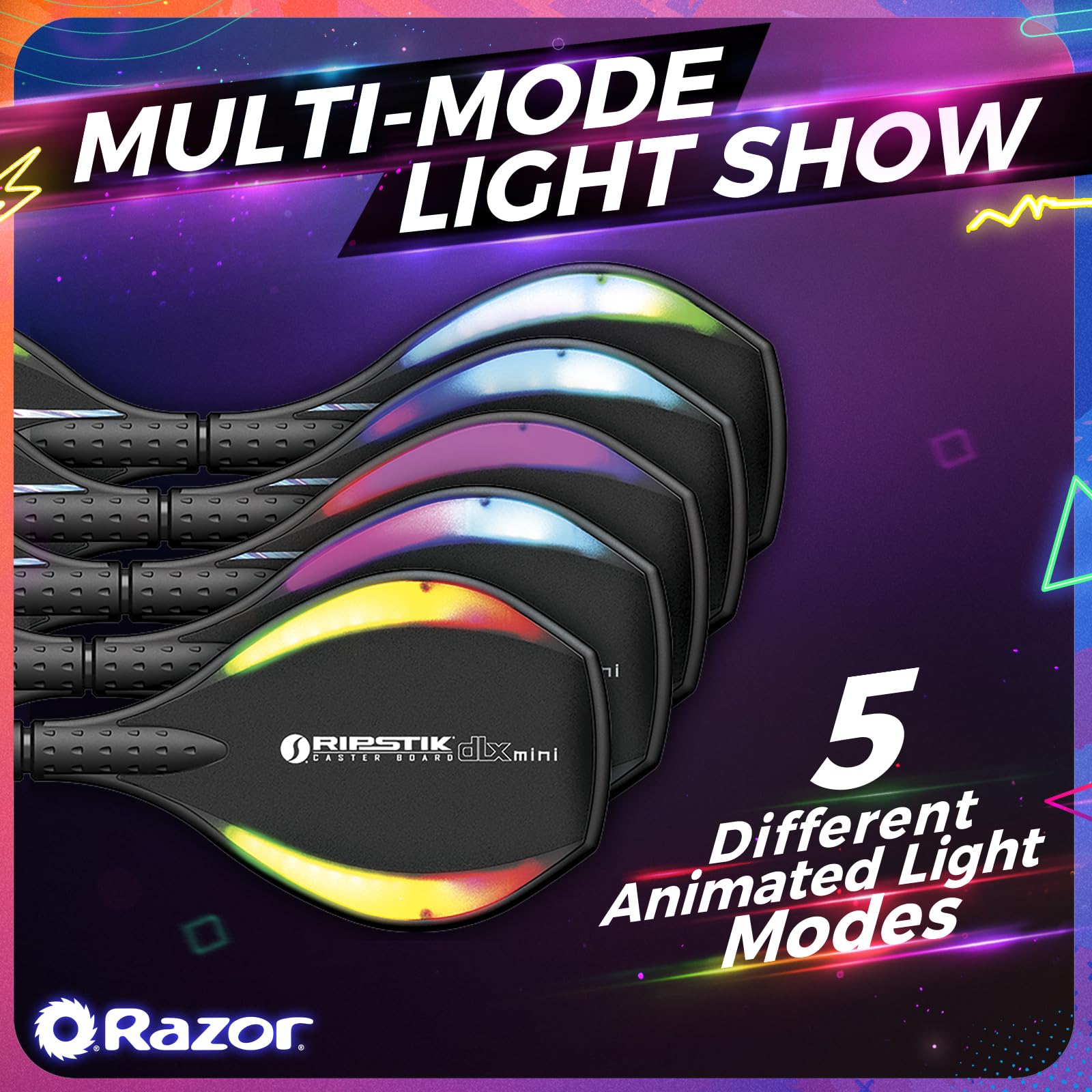 Razor Ripster Lightshow Waveboard Noir