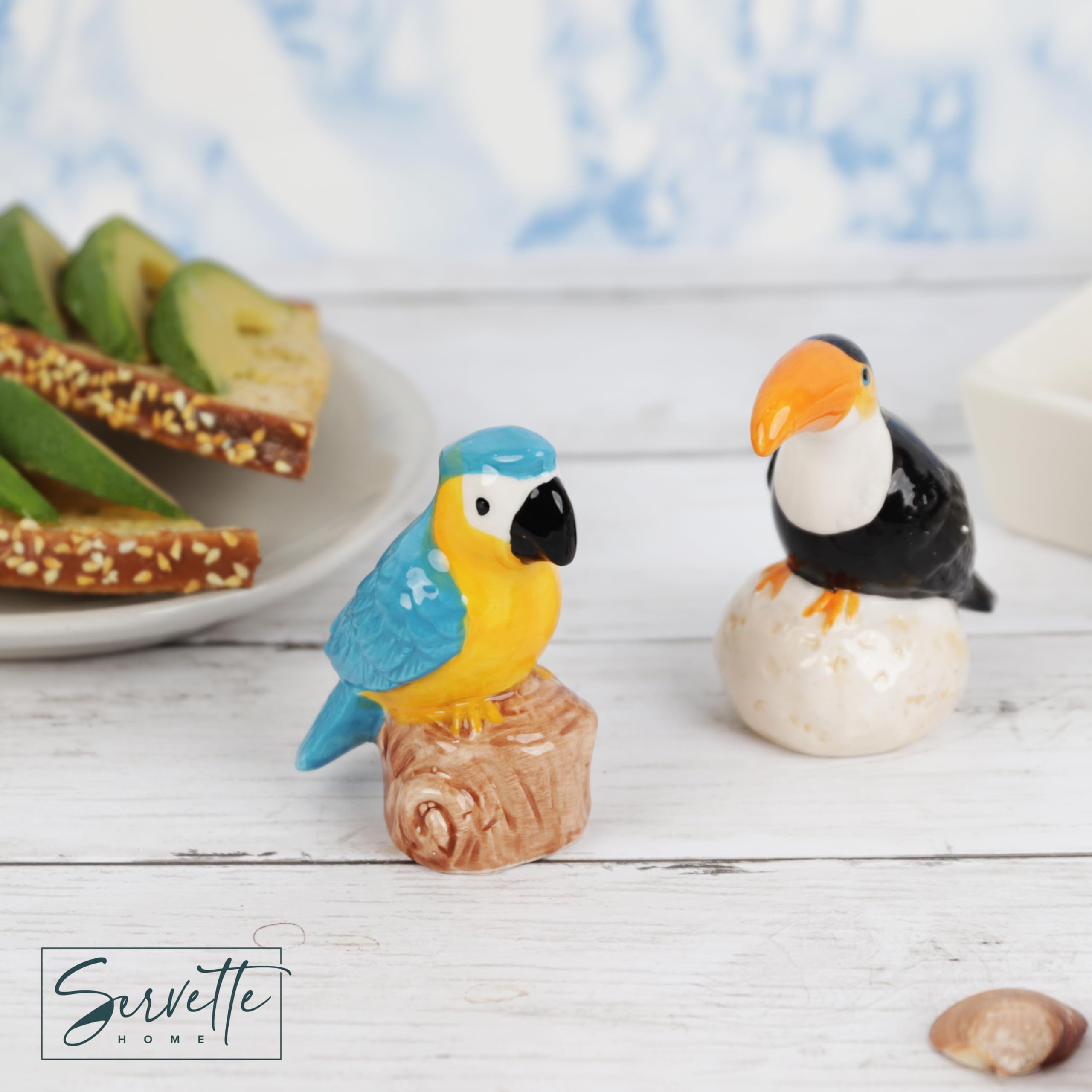 ソルトアンドペッパー 陶器製 バード 鳥 Salt and Pepper 調味料入れ