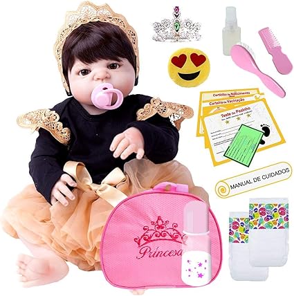 Boneca Bebe Reborn Menina Realista Linda Toda Silicone 55 Cm Amazon Com Br Brinquedos E Jogos