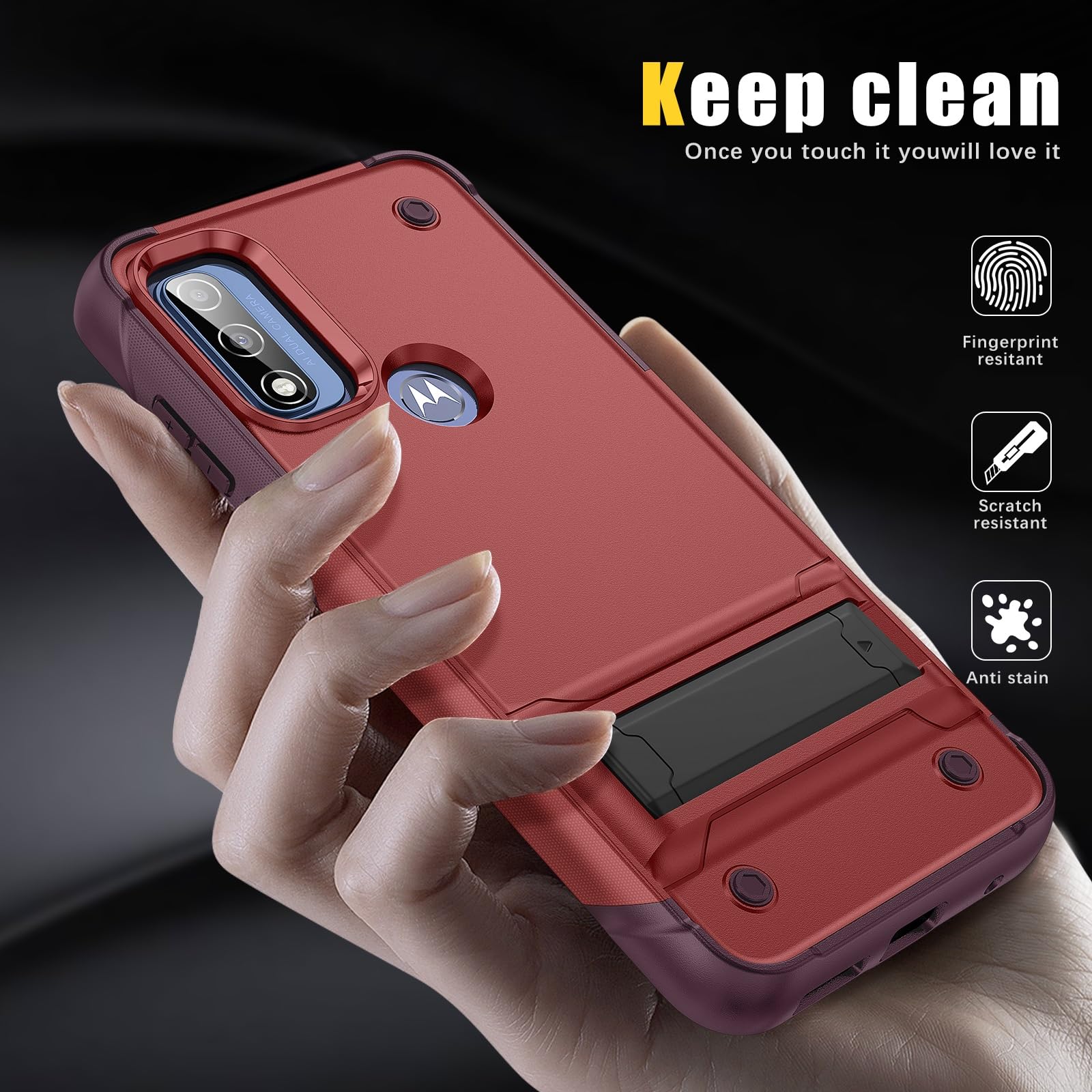 Funda Para Moto G Play 2023, Con Protector De Pantalla De Vidrio Templado, Transparente, De Cuerpo Completo, Resistente, Híbrido, A Prueba De Golpes, Funda Protectora Para Motorola Moto G Play 2023
