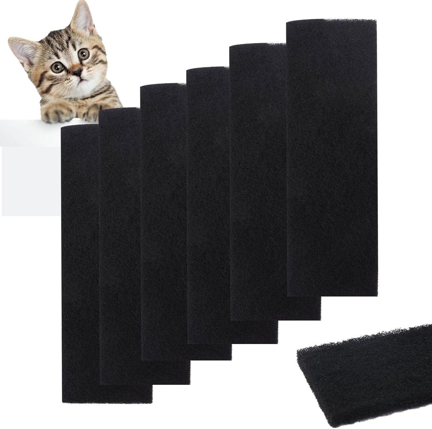 6 Pack Carbon Filters Compatible with LitterRobot 3 Activated