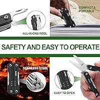 Vista 3 de NexTool Llavero multiherramienta, mini tijeras de marinero, mini multiherramienta 10 en 1 con cuchillo de bolsillo EDC, mini alicates, abrebotellas