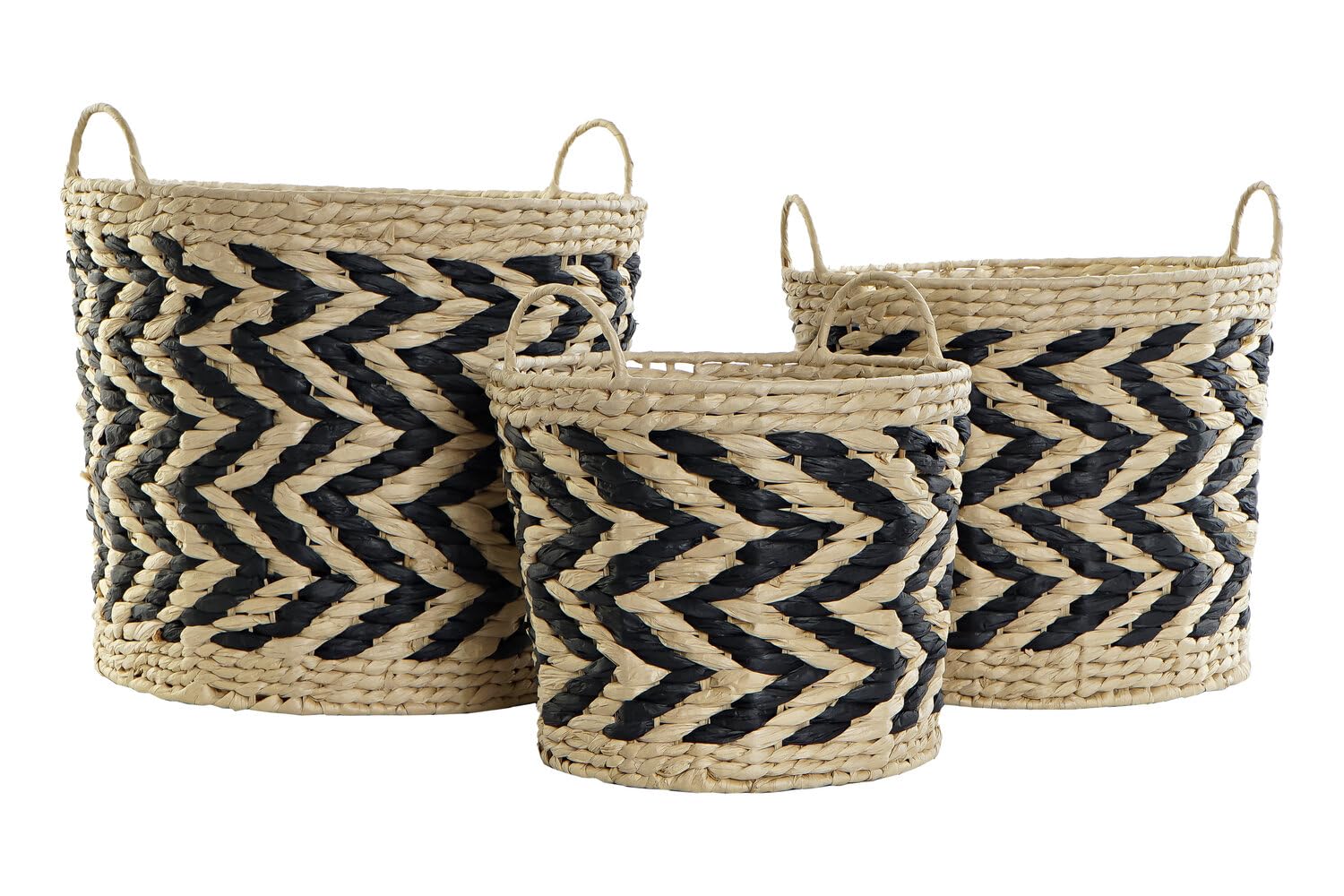 Cesta Set 3 Fibra 40x40x35 Natural Marron Claro 40x40x35 cm