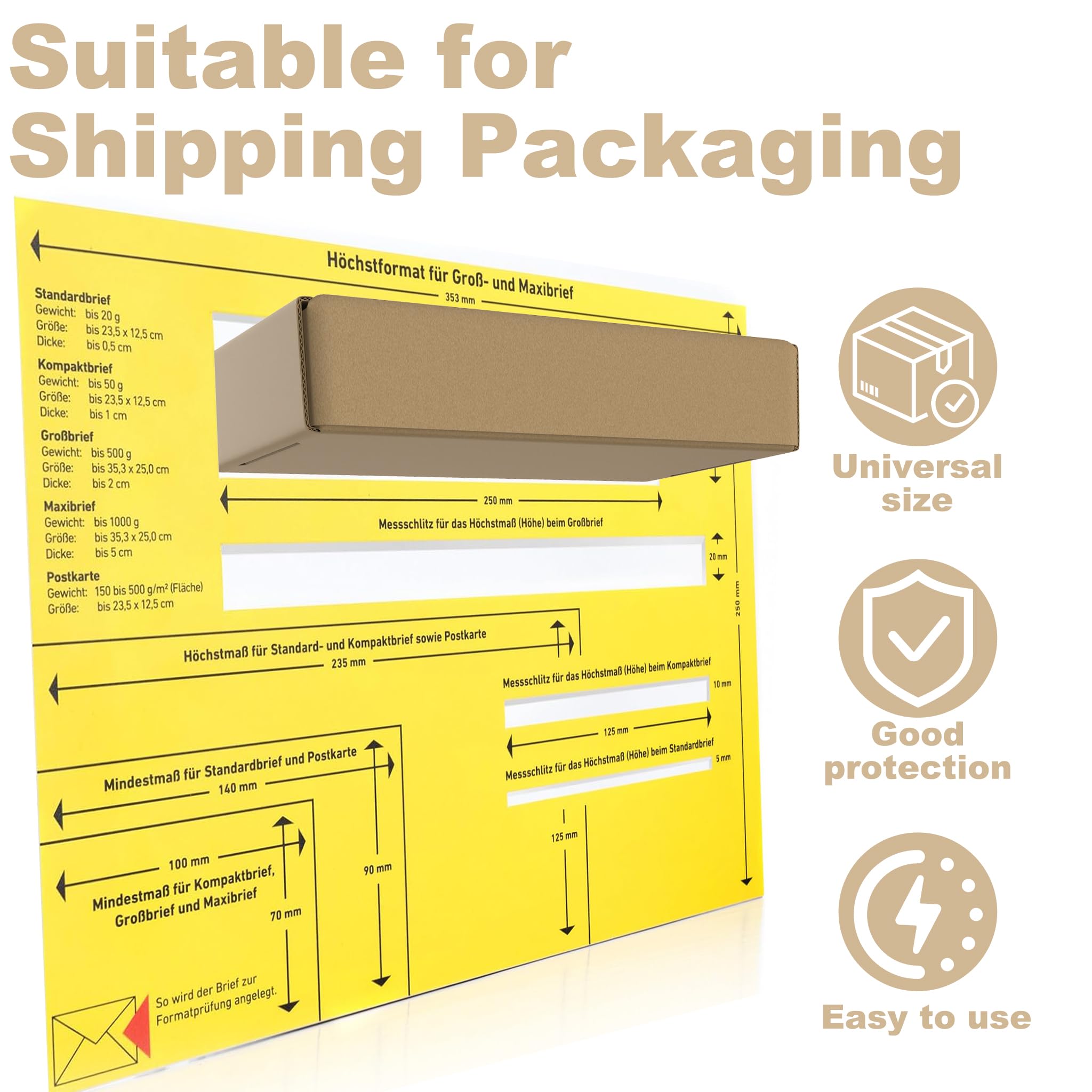 Froadp Versandkarton 15x10x4cm Maxibrief Karton für Versand 100 Stück | Faltbares Design, Schneller Aufbau ohne Werkzeug, Ideal für Kleine Waren, Geschenke und Platzsparende Lagerung