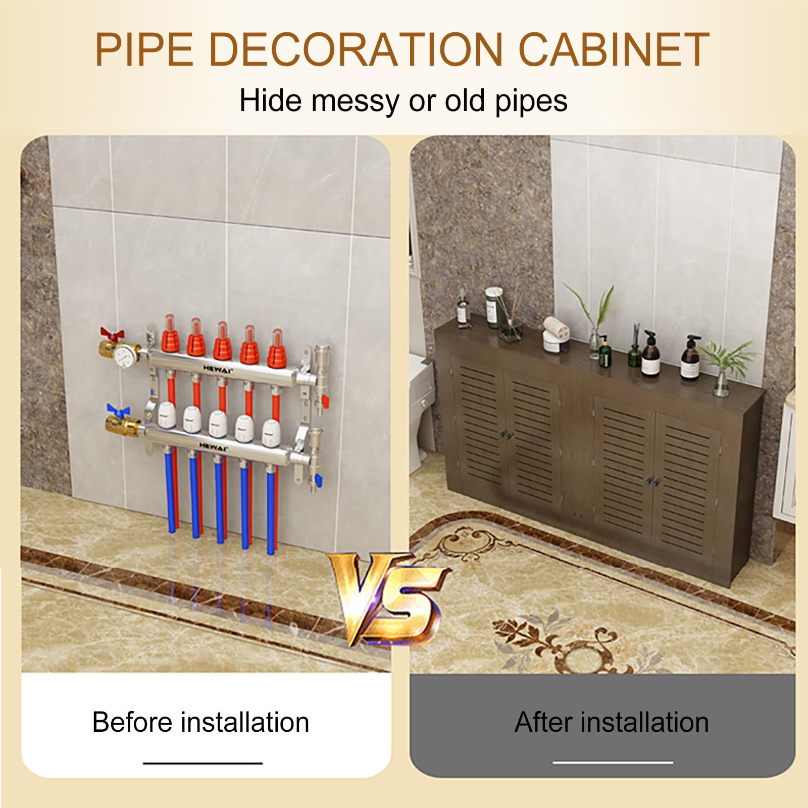 Copertura moderna per termosifone con design a doghe e ripiano portaoggetti, facile da installare, migliora il flusso d'aria, perfetta per l'arredamento del soggiorno