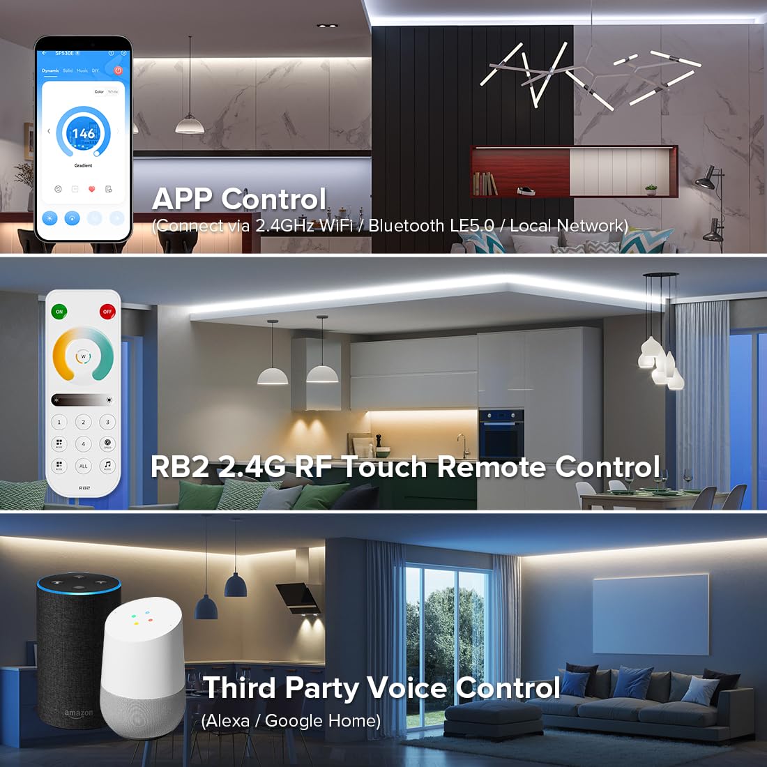 BTF-LIGHTING RB2&SP530E Kit Controlador LED CCT RF WiFi