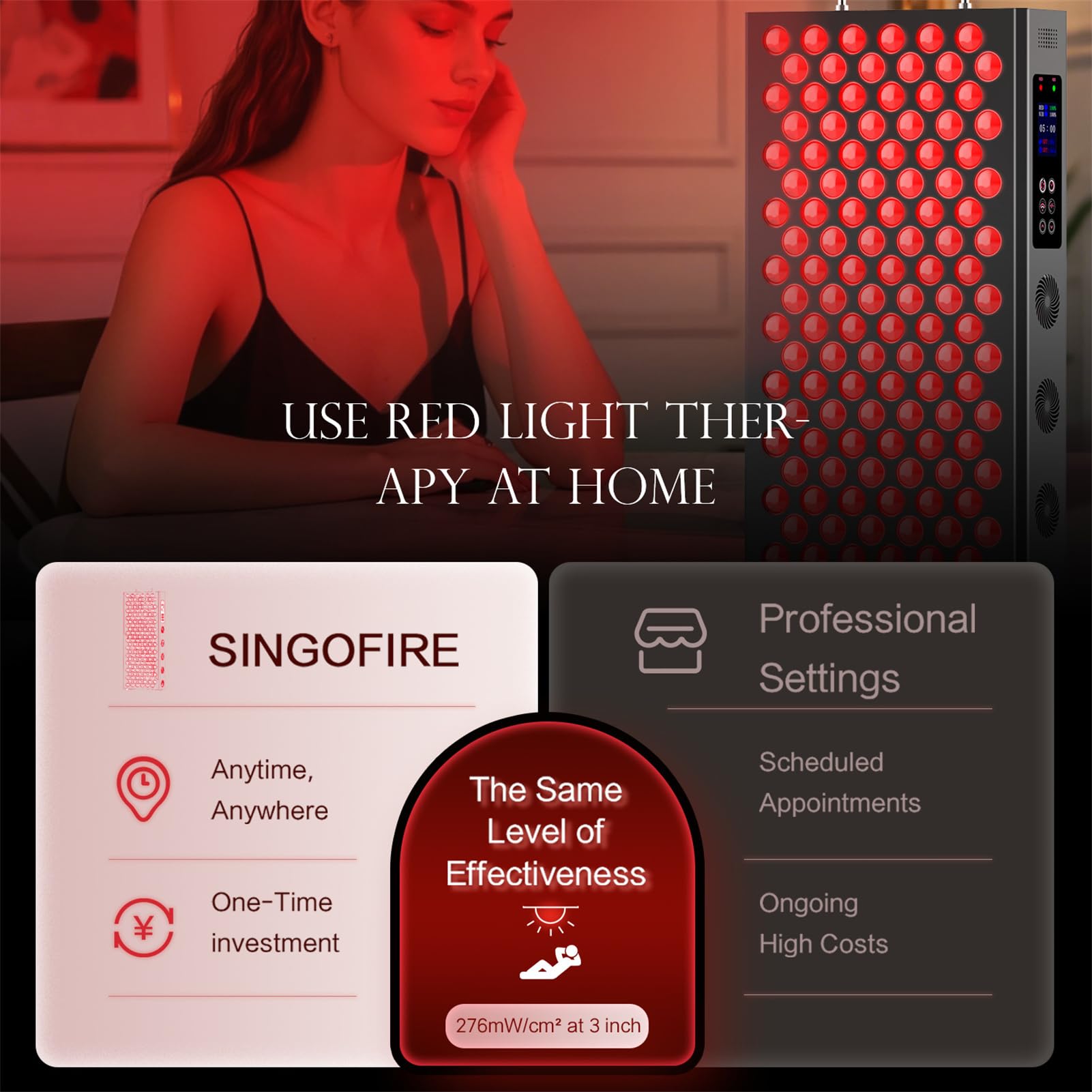 GOURIXIN Terapia de luz roja para Cuerpo Completo, 150 LED de Chips duales, Panel LED de Grado clínico Rojo y de 850 NM y 850 NM con Pantalla táctil y Temporizador táctil