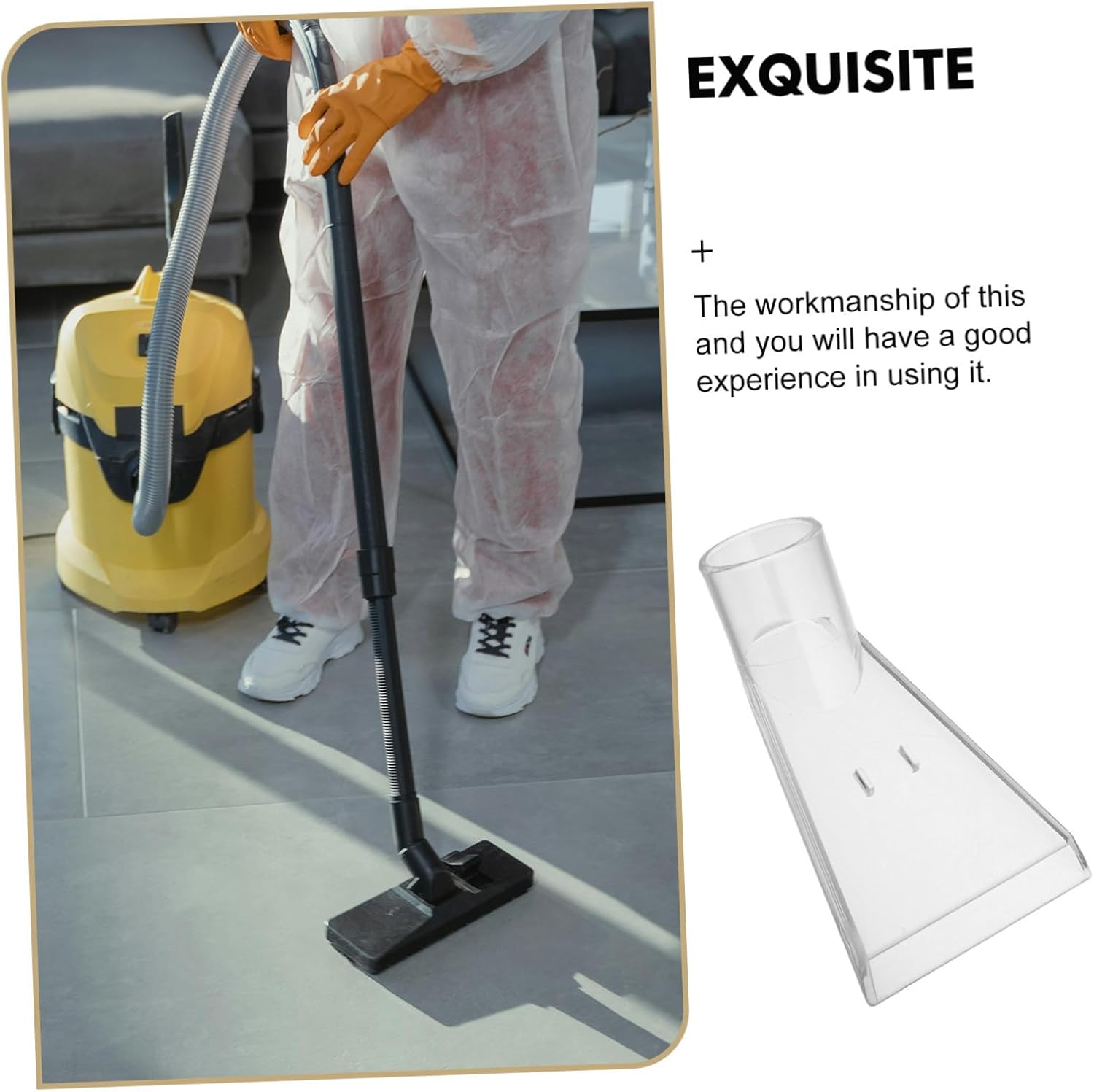 Acrylic Carpet Extractor Attachment for Auto Detailing Vacuum Head
