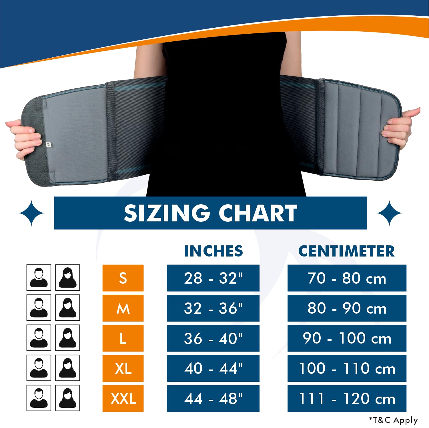 AccuSure Abdominal Support Tummy Trimmer Belt|Tummy Reduction,Lumbo Sacral,Breathable| Compression & Support to Abdominal for Men & Women|Small 4