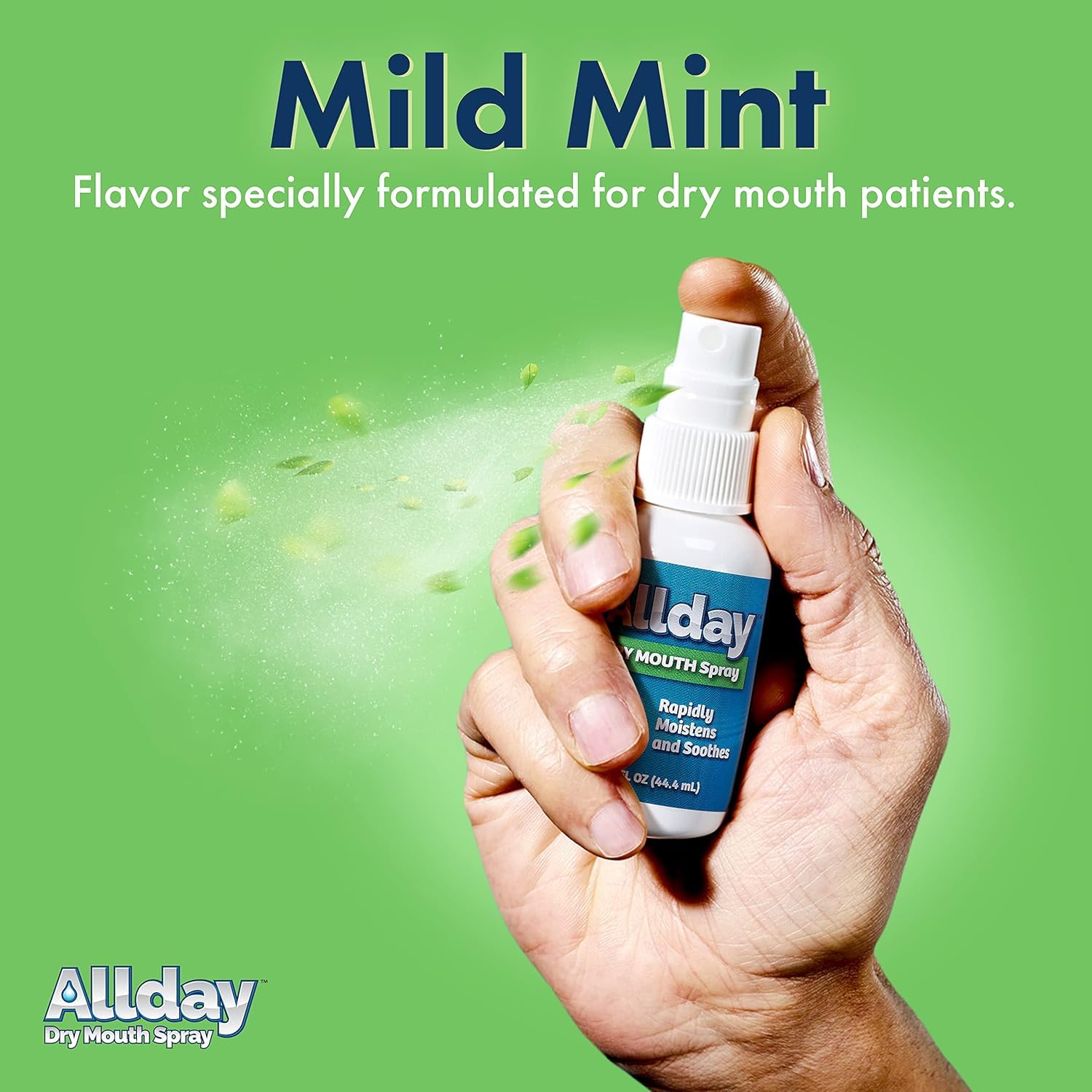 Allday Spray per secchezza orale - xilitolo a massima concentrazione, sollievo rapido, non acido (confezione da 2)