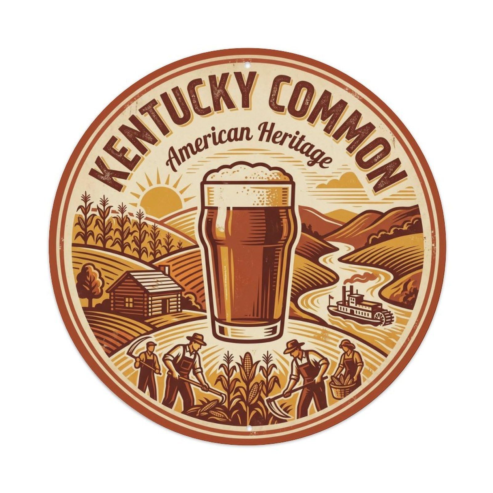Heritage Kentucky Common Beer Historic Malt Hops Roast Metal Tin Sign