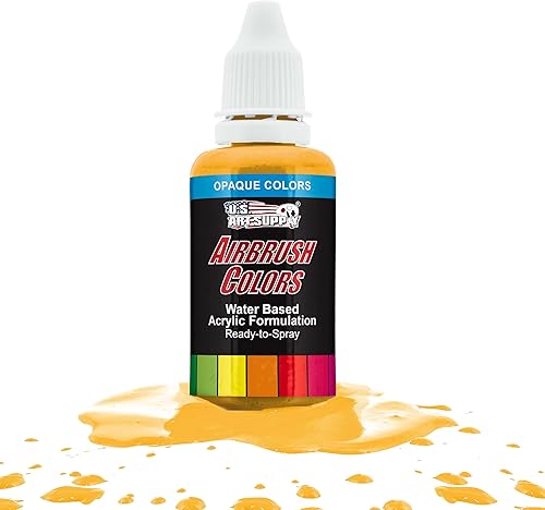 Miniatura 11 de U.S. Art Supply Pintura acrílica para aerógrafo de color morado oscuro, lista para rociar, botella de 1 oz, colores no tóxicos a base de agua de