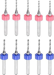 uxcell Micro PCB Drill Bit Set 1.2mm 1.5mm, 1/8" 3.175mm Shank Tungsten Carbide CNC Engraving Print Circuit Board Drill Bits Rotary Tool 20pcs