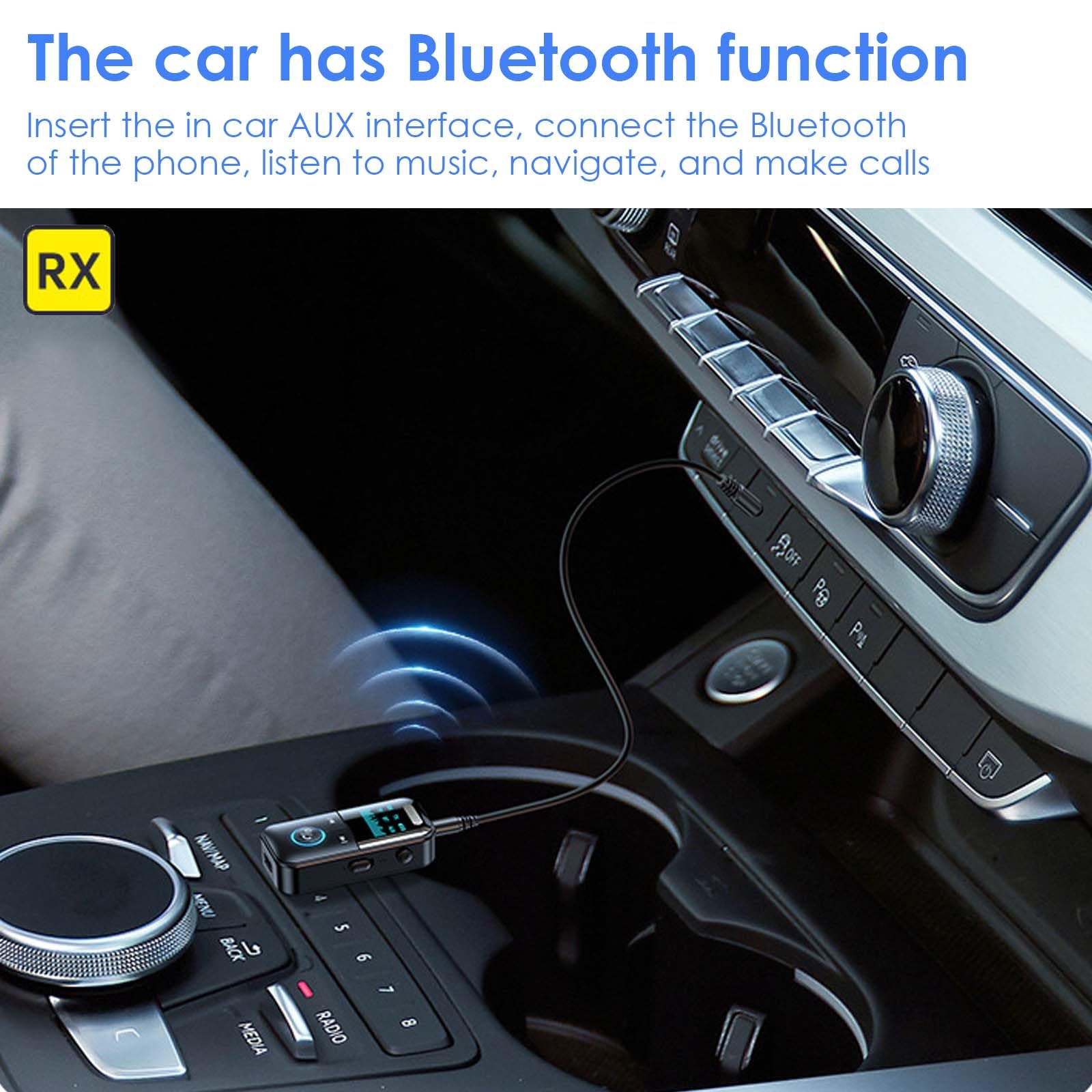 Colexy Adapter Bluetooth 2 w 1 Odbiornik i nadajnik, Bluetooth 5.3 do TV/samochodu/samolotu, podwójne parowanie, gniazdo 3.5mm, do 12 godzin użytkowania
