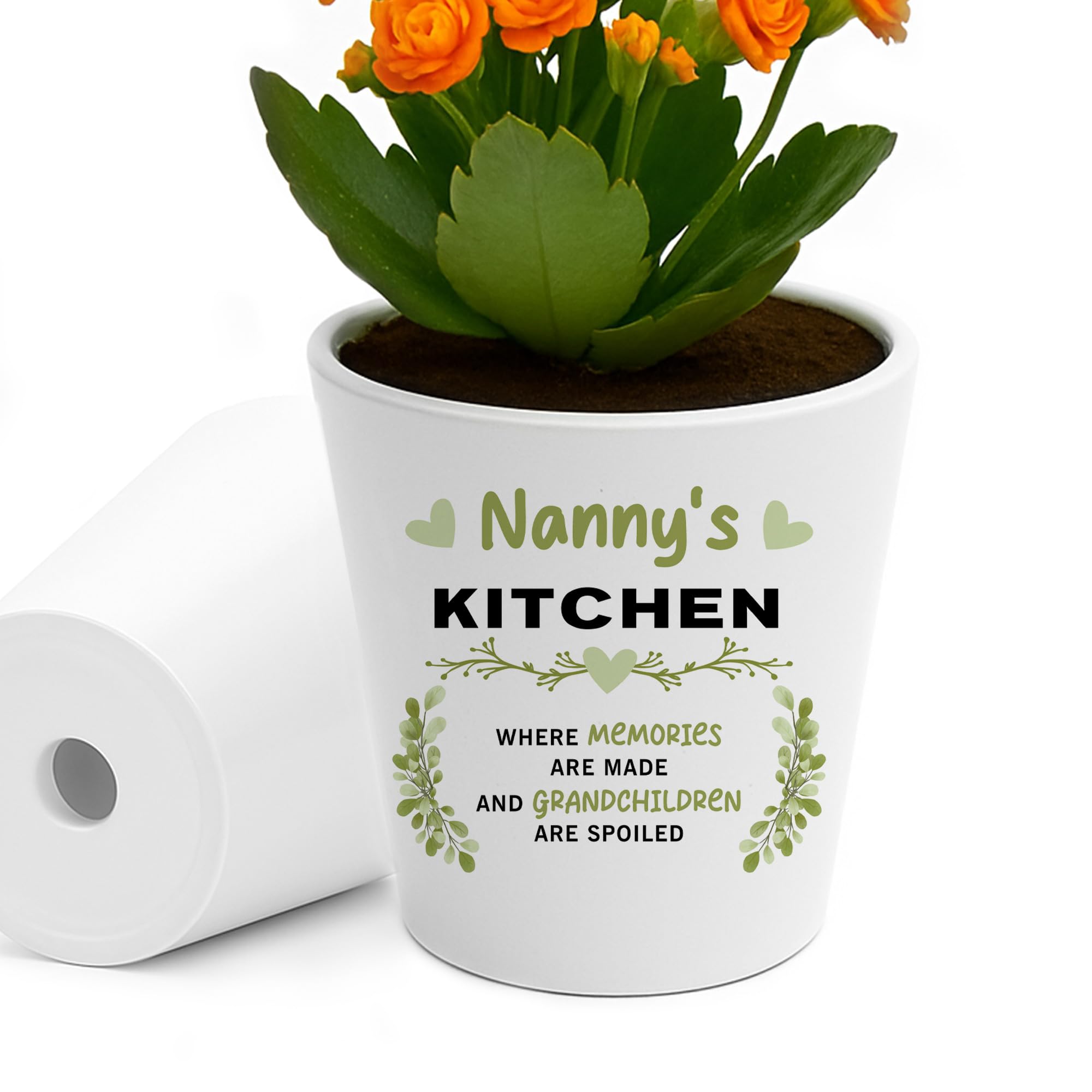 RED OCEAN For Nanny For Christmas Birthday Plant Pot Nannys Kitchen Present Nanny From Granddaughter Grandson Keepsake