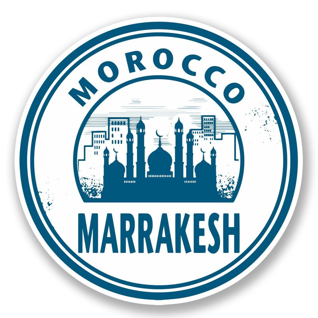 Destinationvinyl Multi 2 X 10Cm/100Mm Morocco Marrakesh Vinyl Self Adhesive Sticker Decal Laptop Travel Luggage Car Bike Sign Fun #5731