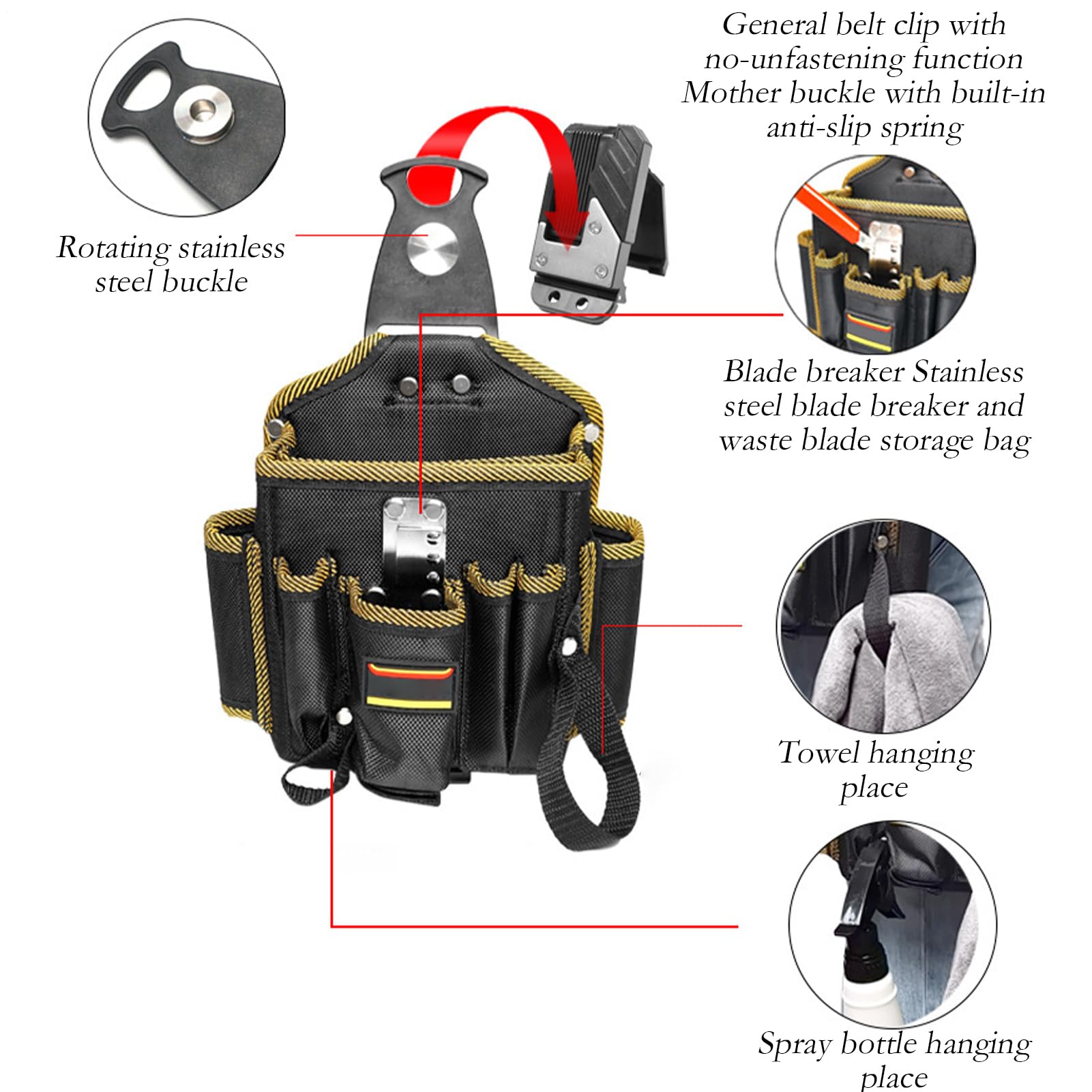tasche multiple per tecnici, organizer per attrezzi, grande capacità, per lavoratori e adulti