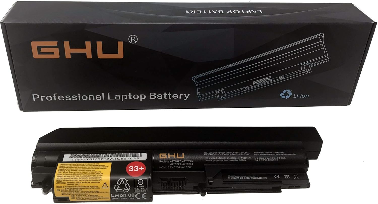GHU 57 Wh Battery for Lenovo Thinkpad T61 R61 14" widescreen