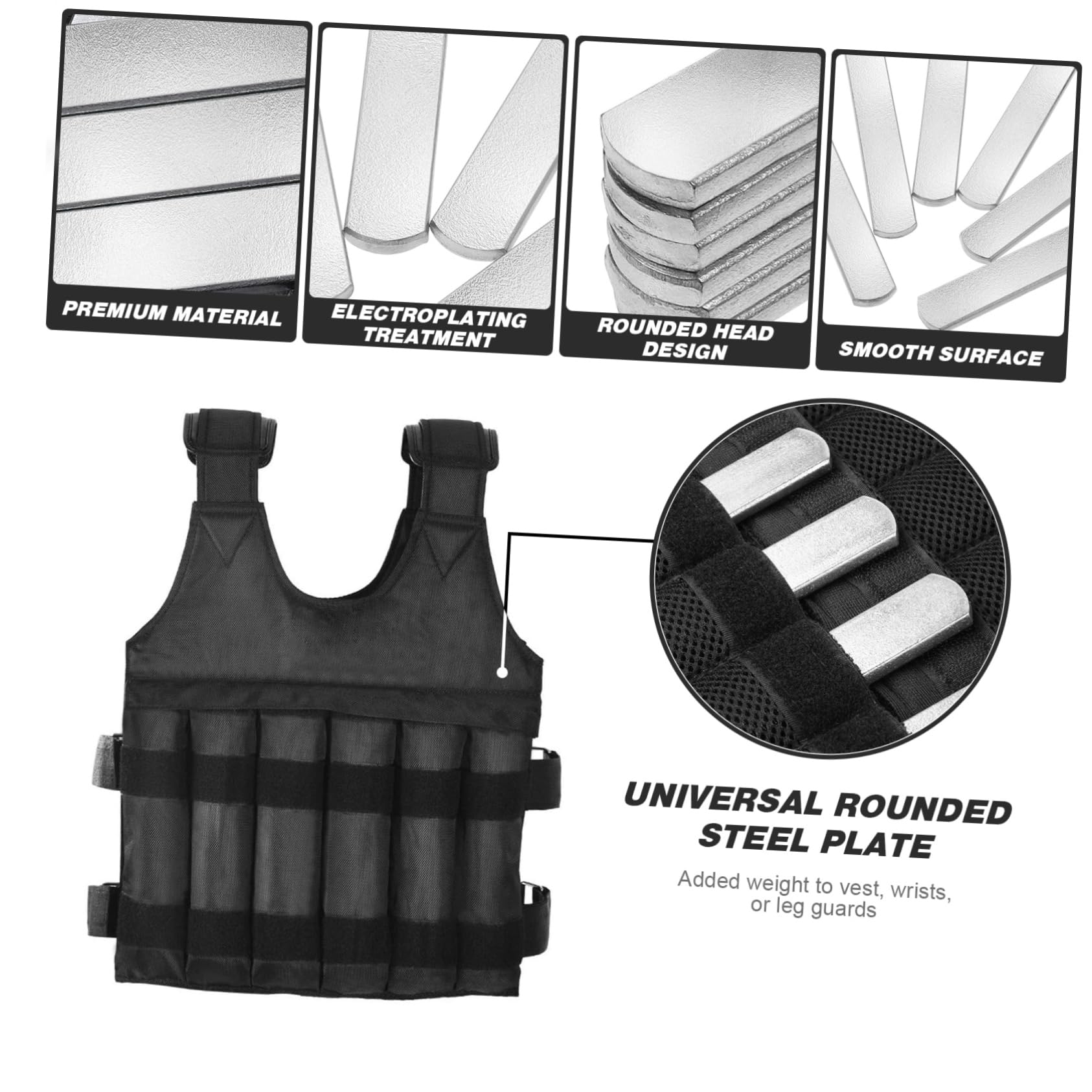 BESPORTBLE Load-Bearing Steel 200g Each Weighted for Strength Training Fitness Supplies