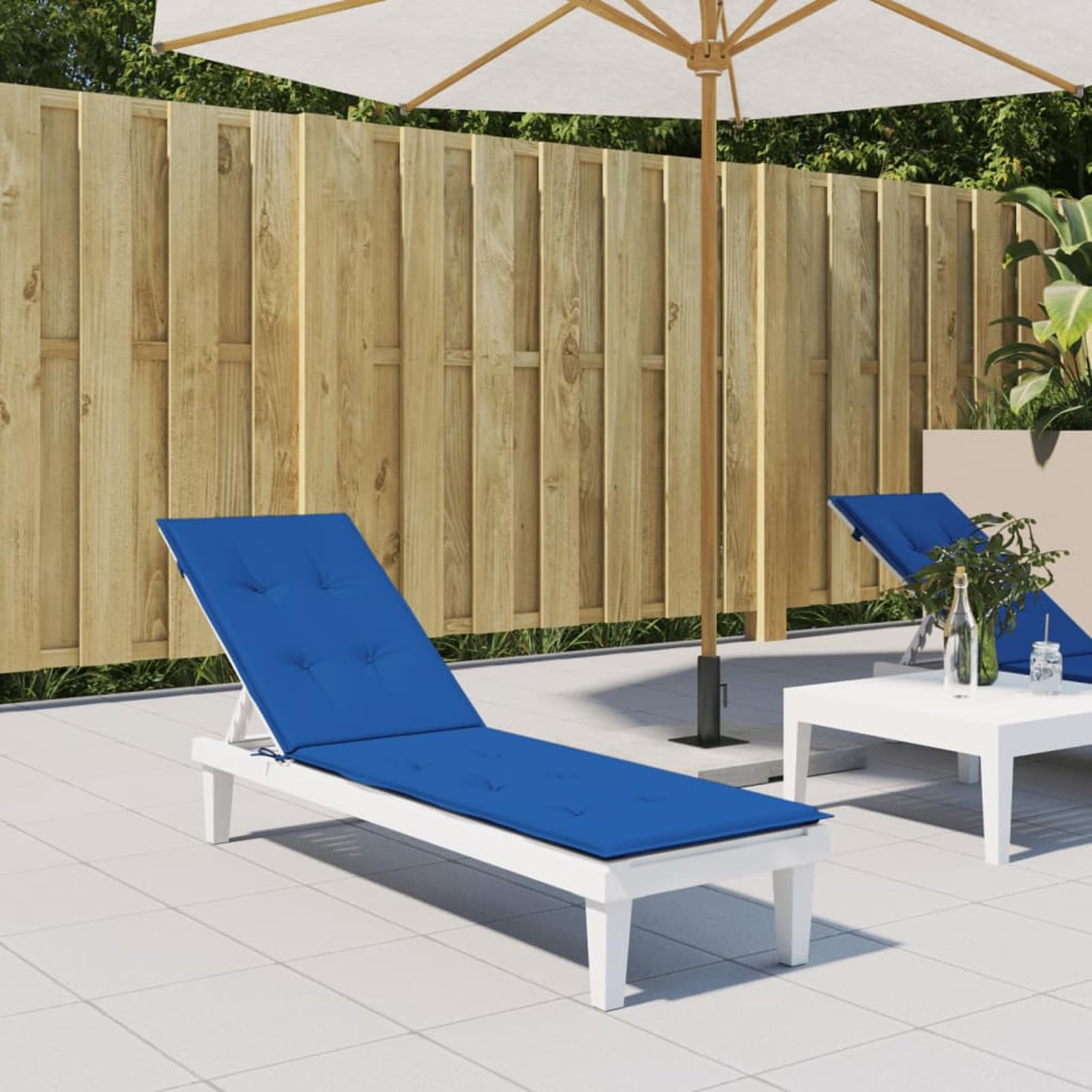 LAPOOH Cojín para Tumbona Azul (75+105) x50x3 cm, Cojin Tumbona Exterior, Colchonetas para Tumbonas, Colchoneta Hamaca, Cojín De Silla De Hamaca, Colchón para Tumbona - 314183