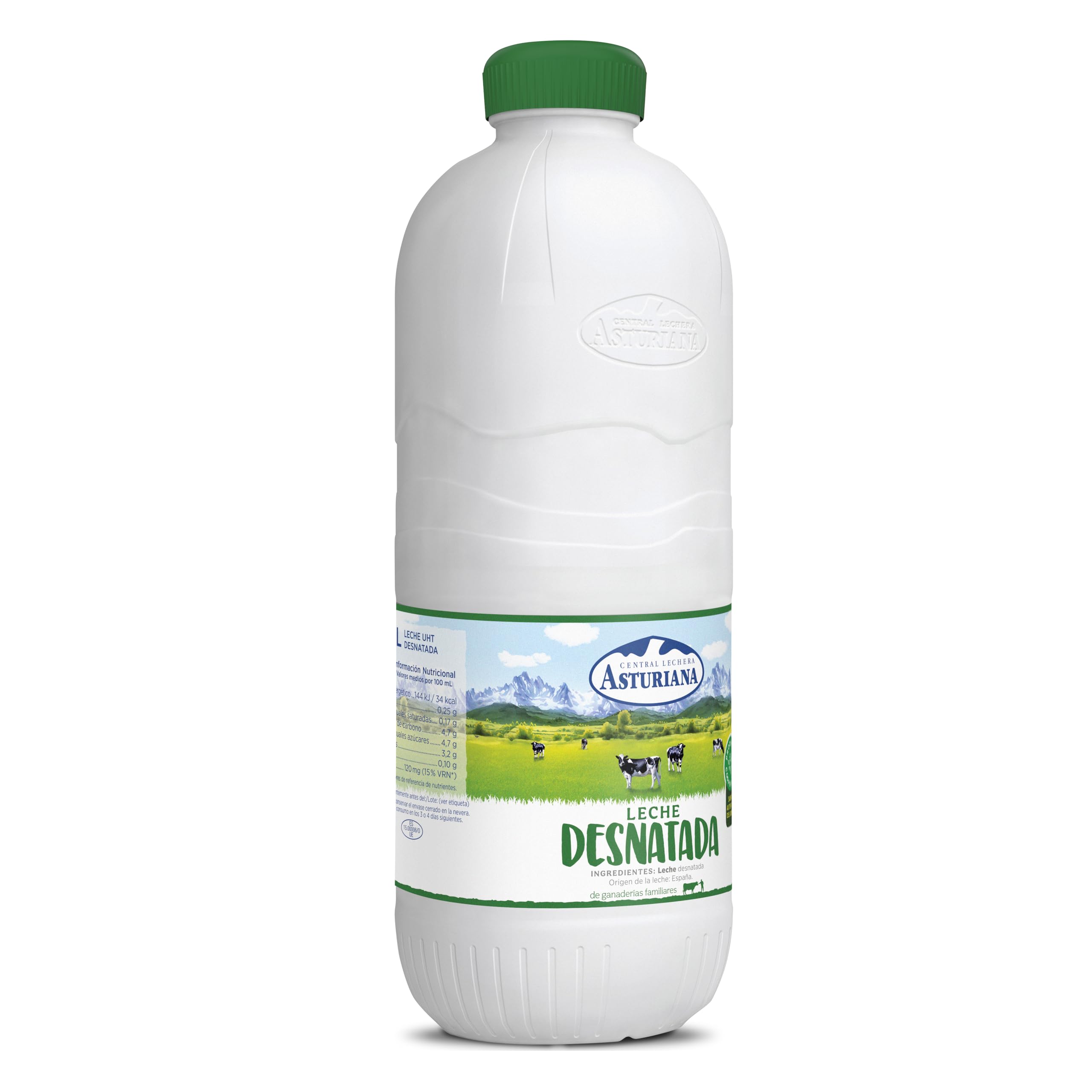 Central Lechera Asturiana Leche Desnatada, Botella 2.2L