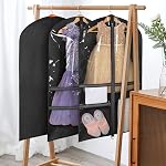 KEEGH Dance Costume Sacs Garment Sac 40 Inch Vêtements suspendus pour concours de danse, avec 3 Poches zippées claires moyennes pour costumes de danse, rangement de placard (noir) - paquet de 4