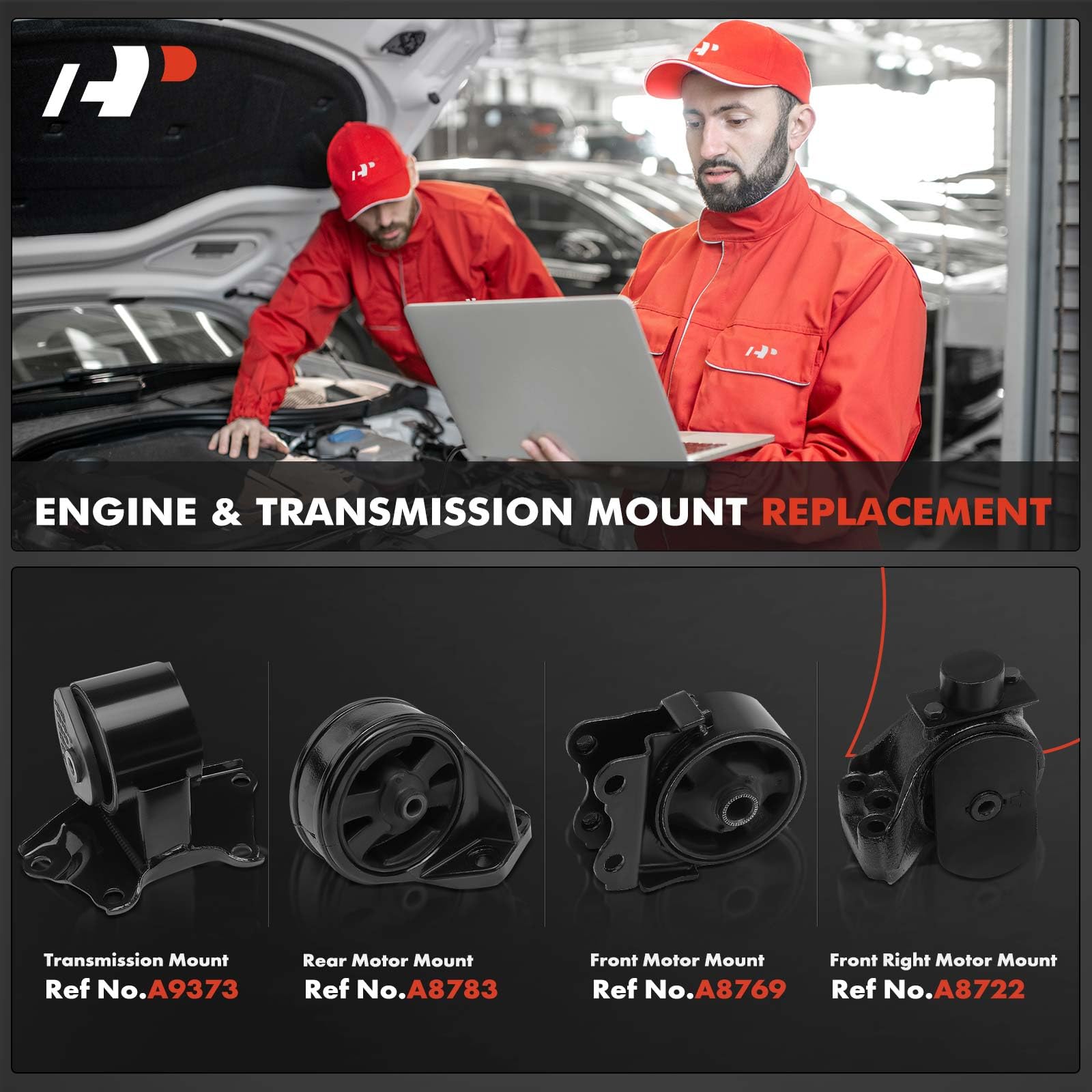 A-Premium Engine Motor and Transmission Mount Kit Compatible with Hyundai Sonata 2002 2003 2004 2005 2.4L , Automatic Transmission only , 4-PC Set , Replace# 2193038100 , 2193038600