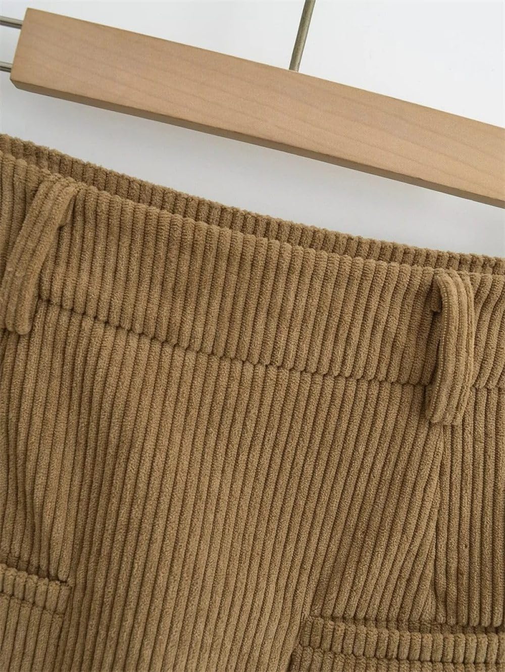 SWEPER Falda Corta De Mujer - Minifalda De Pana para Mujer, Falda Pantalón De Cintura Alta, Estilo Retro Americano, con Cremallera Lateral Simple, De Cintura Alta