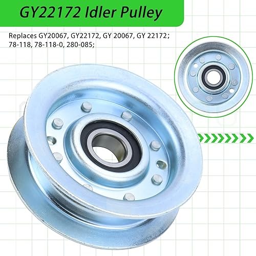 Miniatura 2 de Paquete de 2 poleas tensoras GY22172 que reemplazan a la polea tensora GY22172 John Deere, GY20067 polea tensora GY20067, GY 20067, GY 22172 para