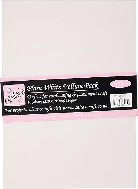 anitas Parchment Vellum, Paper, White, 4 by 4"