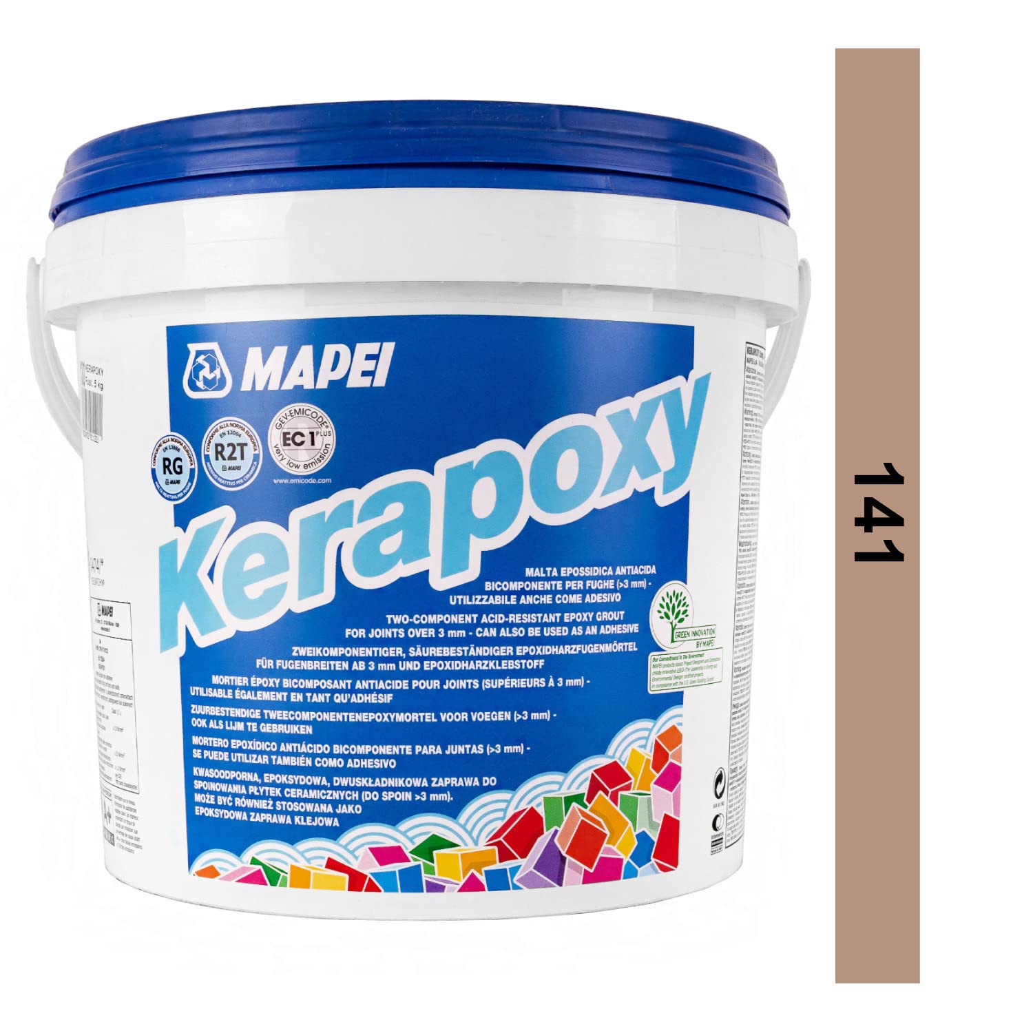 MAPEI Kerapoxy lechada de resina epoxi para azulejos, 2 K, 5 kg (Caramel nº 141)