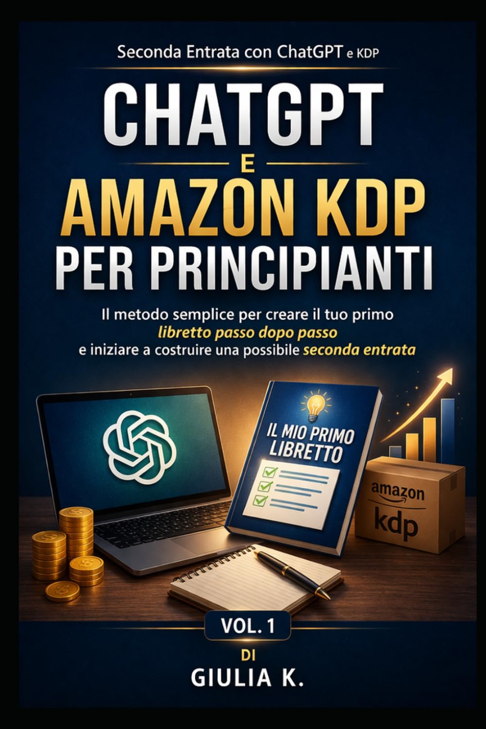 CHATGPT E AMAZON KDP PER PRINCIPIANTI: Il metodo semplice per creare il tuo primo libretto passo dopo passo e iniziare a costruire una possibile seconda entrata Seconda Entrata con ChatGPT e KDP Vol 1
