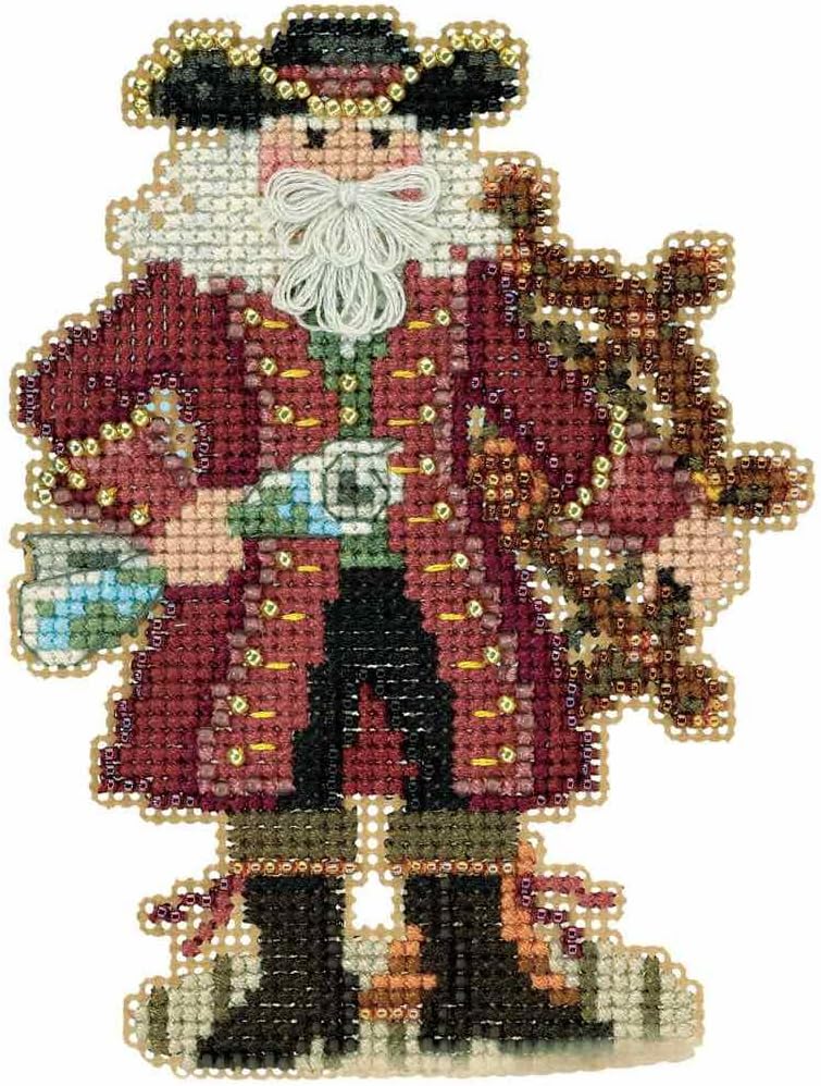 Jamaica Santa Beaded Counted Cross Stitch Christmas Ornament Kit Mill Hill 2017 Caribbean Santas MH201731