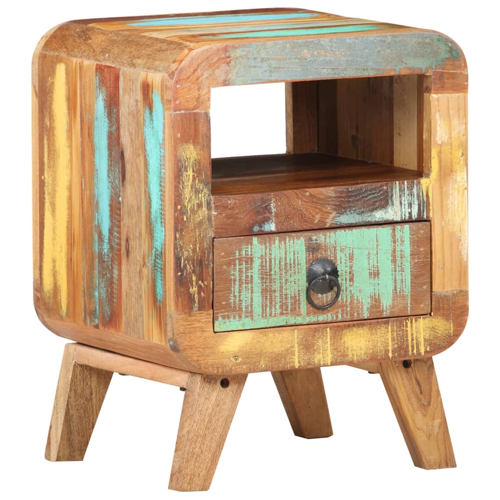 Homgoday Comodino 30 x 30 x 41 cm in legno massello di recupero buffet e credenze mobili