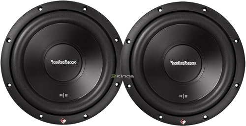 New Pair Rockford Fosgate R2D4-12 - Subwoofer de audio para automóvil de 12 pulgadas, 500 W, 4 ohmios