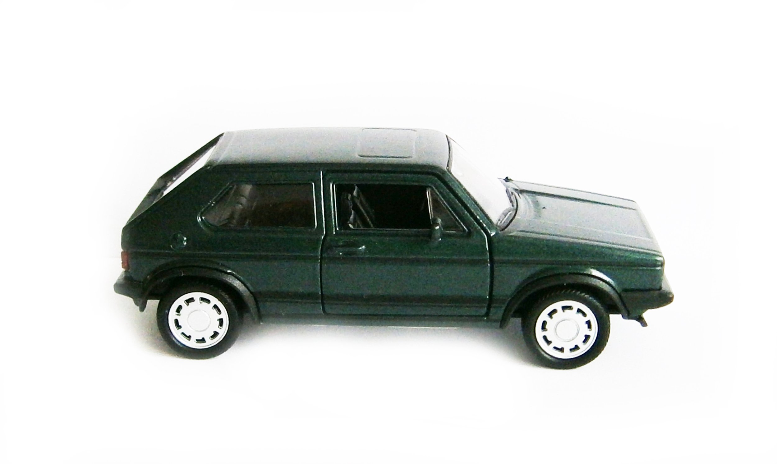 Volkswagen Golf I GTI Modellino auto in metallo con motore di ritiro VW modello auto giocattolo 4 varianti Welly 77 (verde metallizzato)